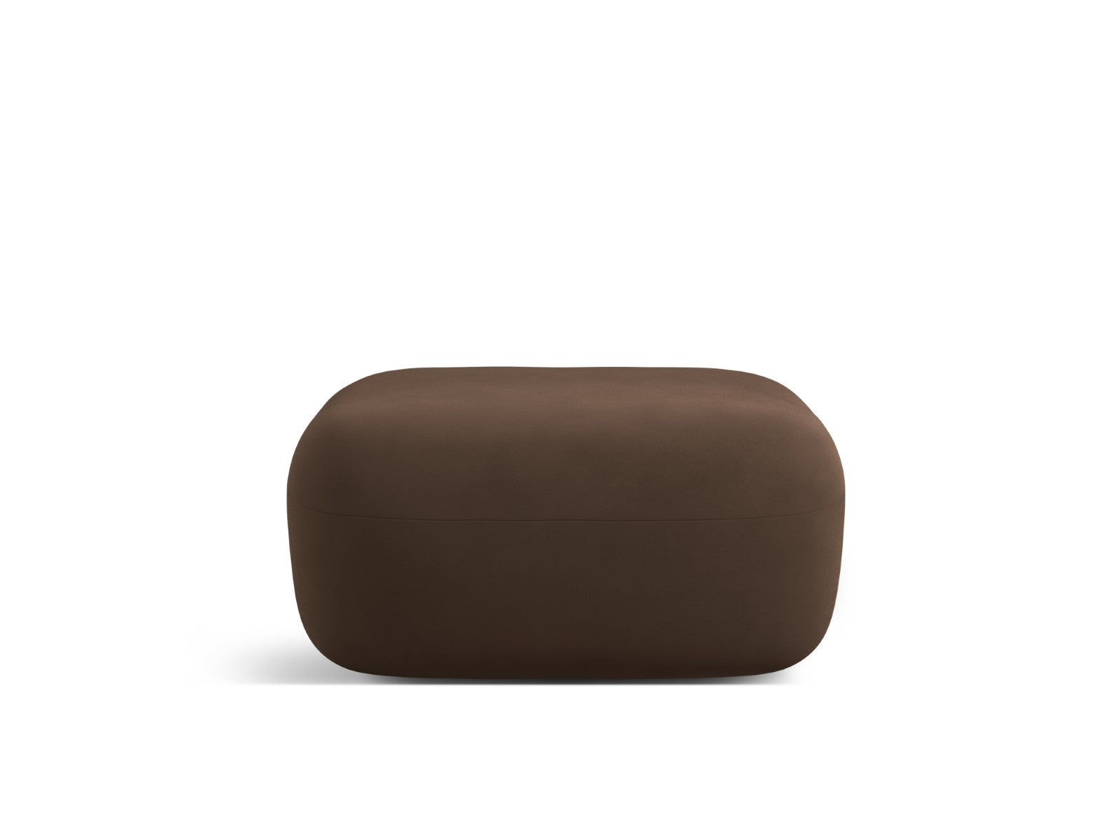 Micadoni Poef Jenny flueel chocolade - 88x90x40cm