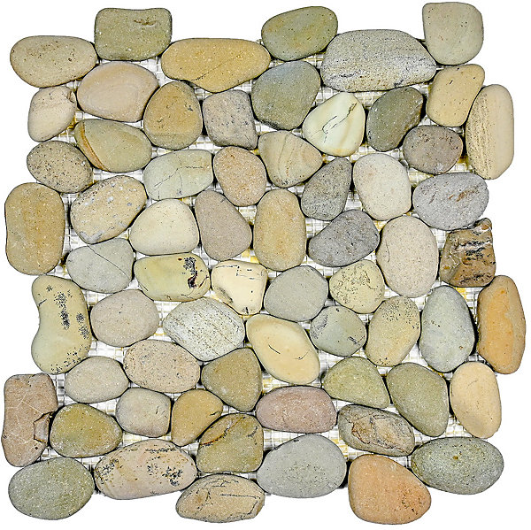 Galet naturel Golden Mat - vendu par plaque de 30x30 cm -