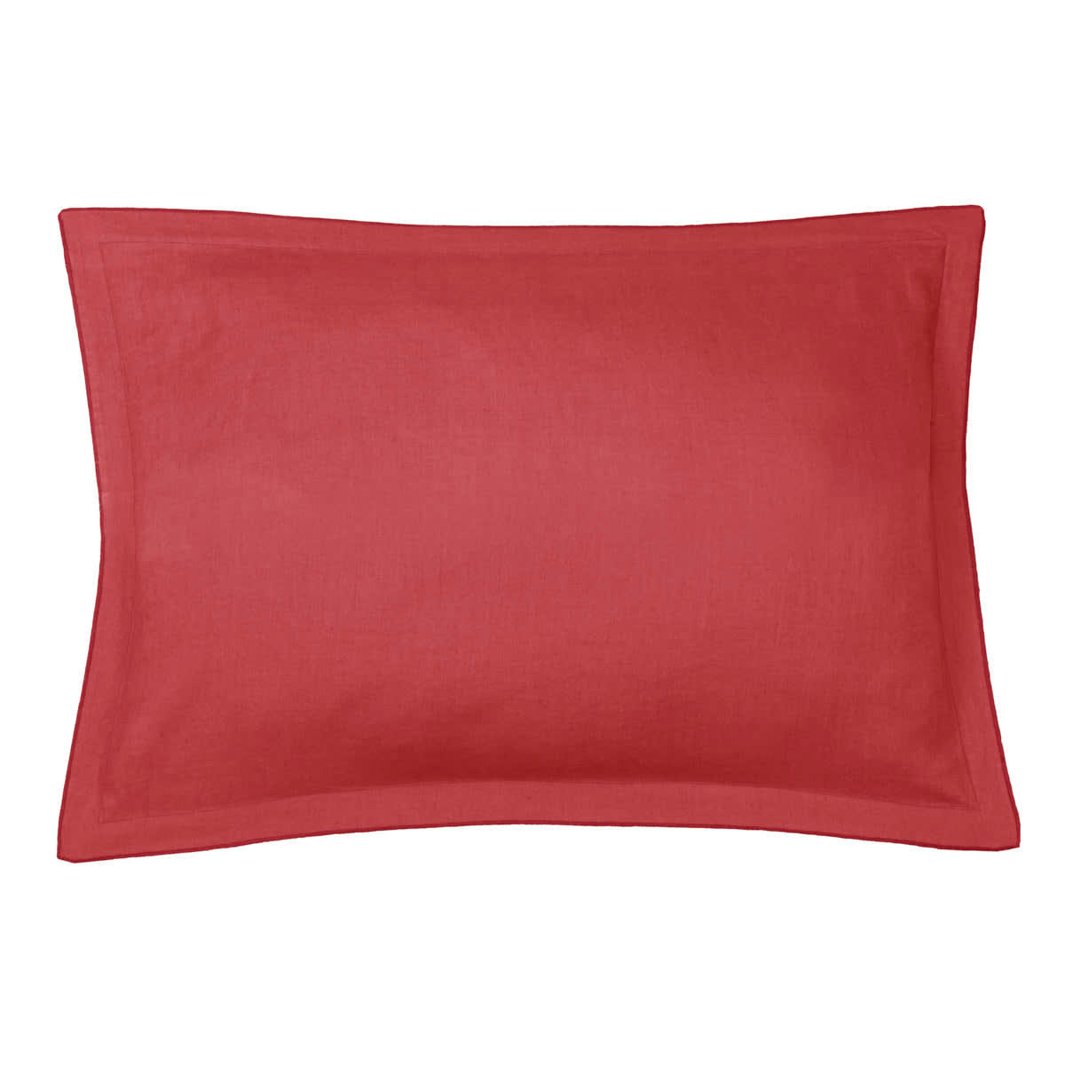 HORTENSE - Taie d'oreiller (x1) lin lavé  50x70 rose framboise