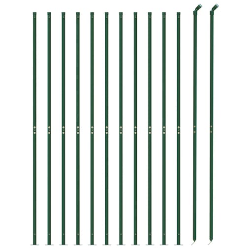 NNEVL Chain Link Fence with Flange Green 1.8x25 m