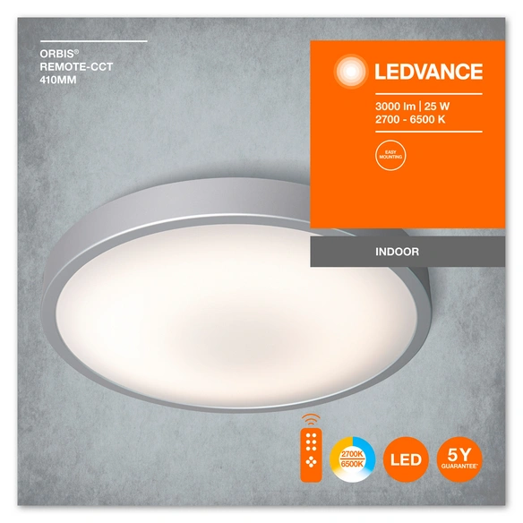 LED-Leuchte »ORBIS® CCT / DIM«, 6500 K, 25 W, weiß