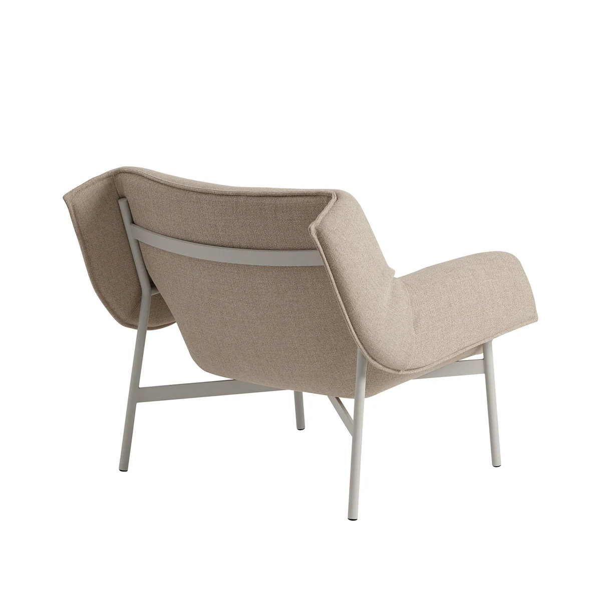 Muuto - Wrap Lounge Sessel, beige, Ecriture 240, Gestell grau