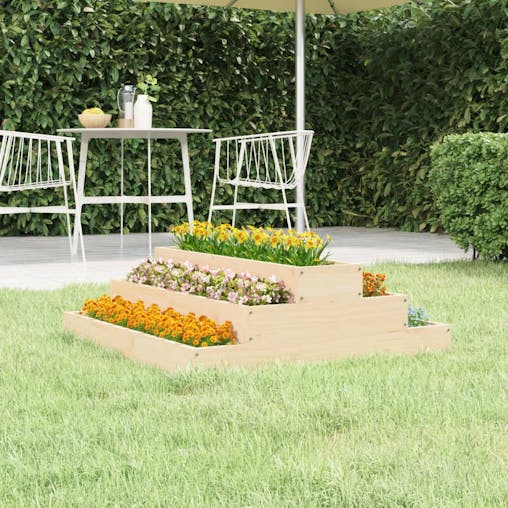 NNEVL Planter 80x80x27 cm Solid Wood Pine