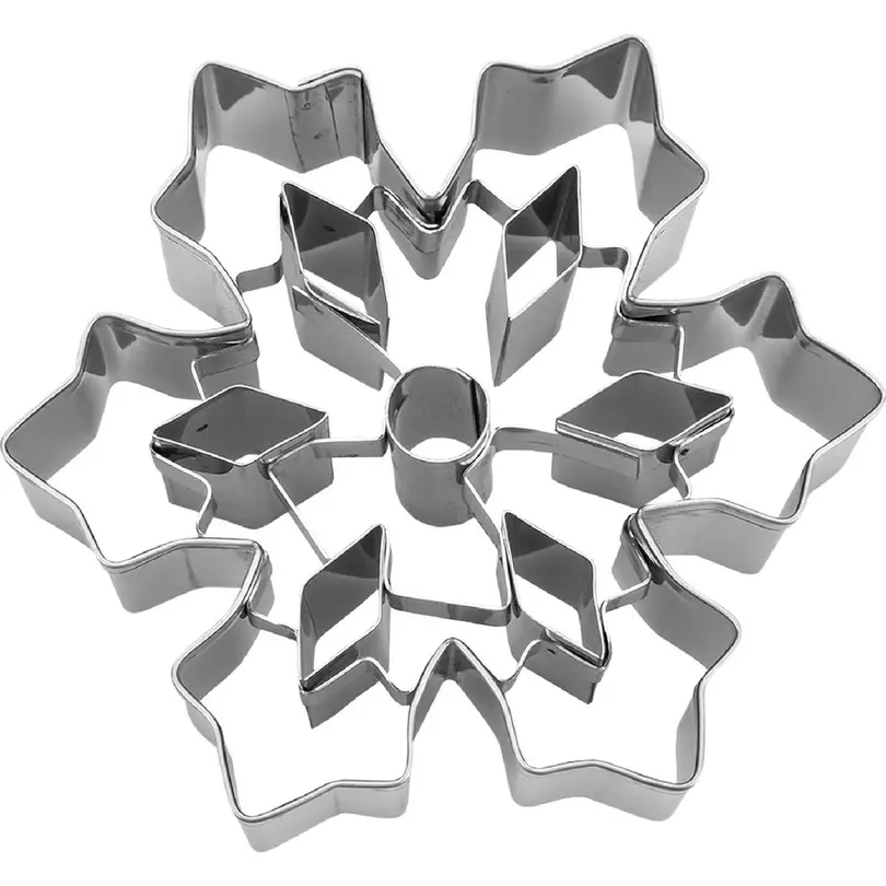 Ausstecher 5er-Set Eiskristall