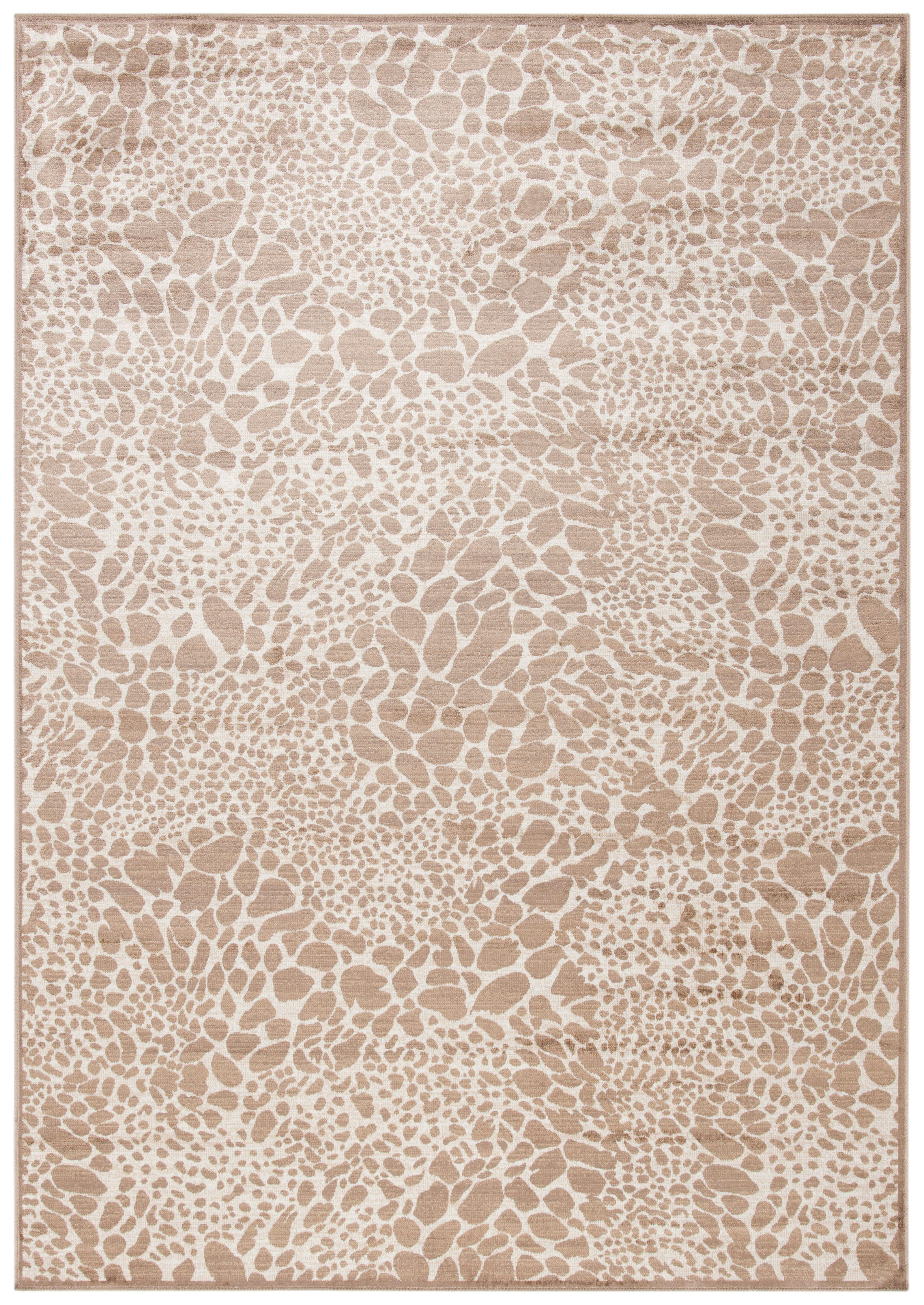ATLAS - Tapis de salon interieur en camel , 99 x 160 cm