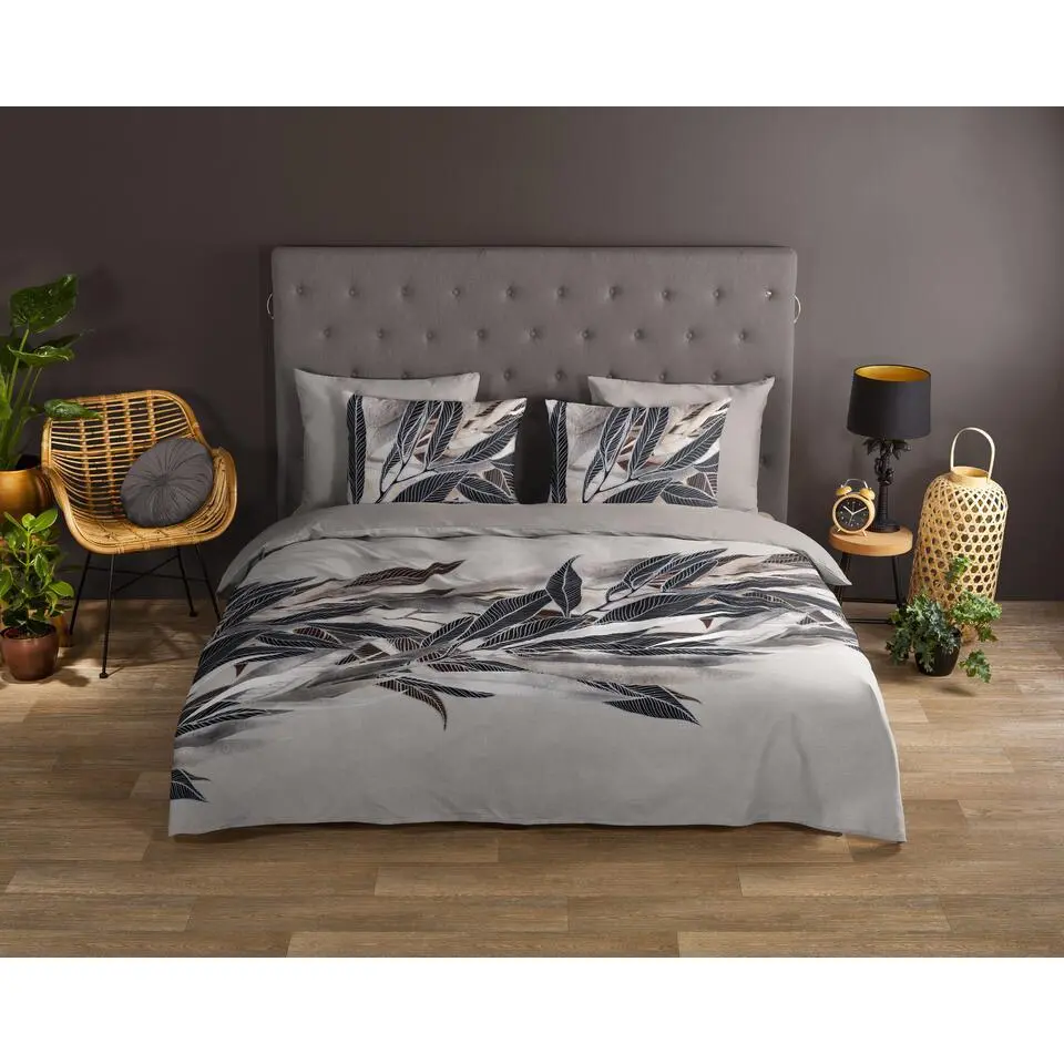 Good Morning Gisele Dekbedovertrek Grijs-1-persoons (140 x 200/220 cm)