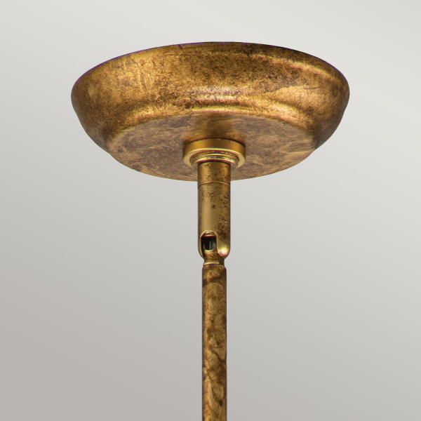 Lampa wisząca płatki złota Sun King 1xE27x60W Gilded Nola