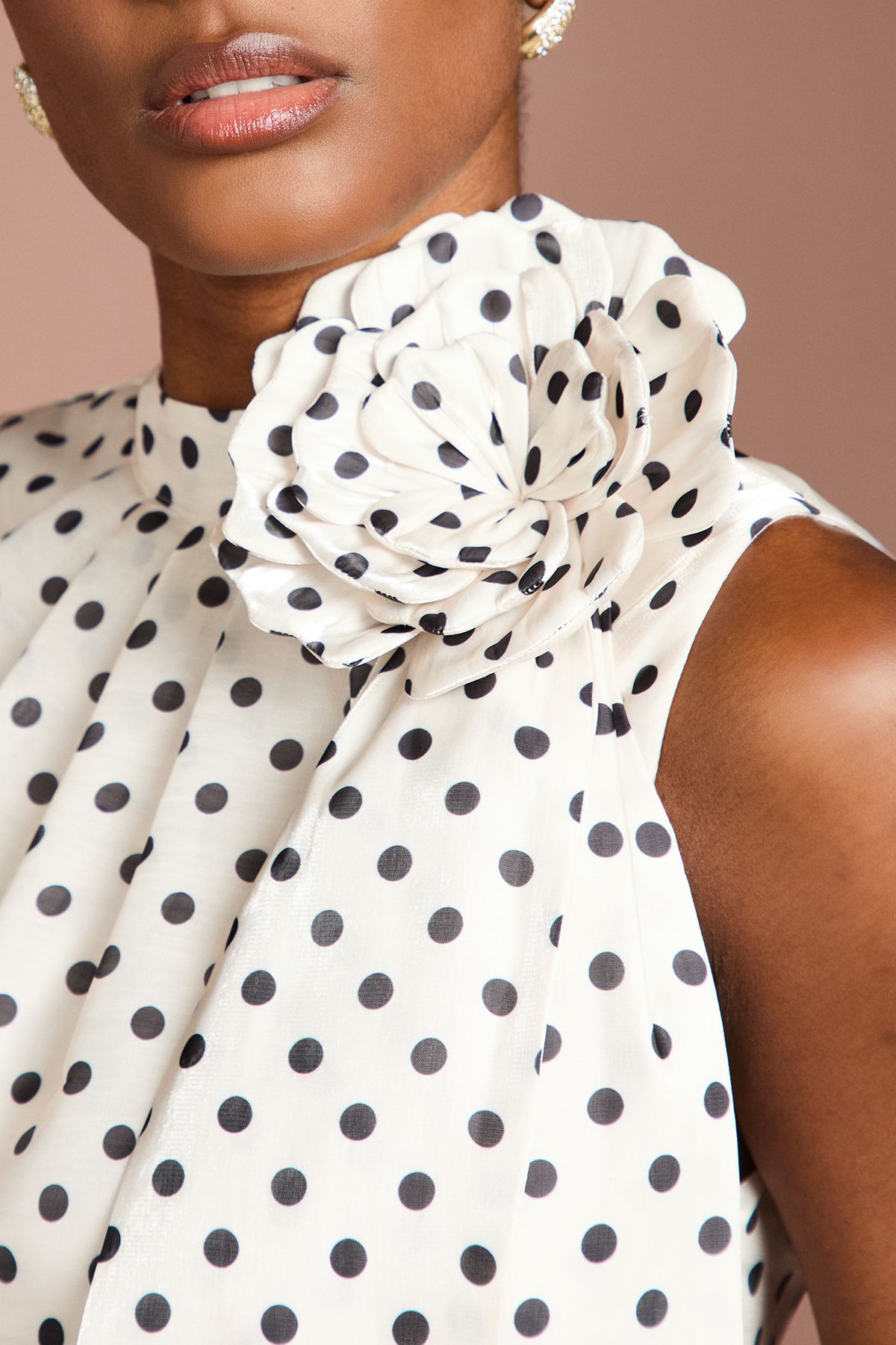 Coast Polka Dot Tiered Organza Midi Dress