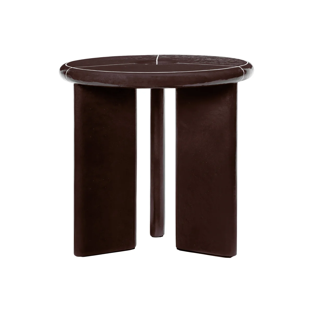Ferm Living - Deya Outdoor Beistelltisch, Ø 47 x H 45 cm, chestnut brown
