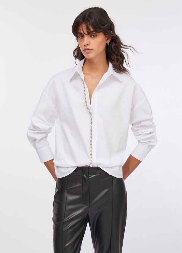 Camicia con ricami gioiello