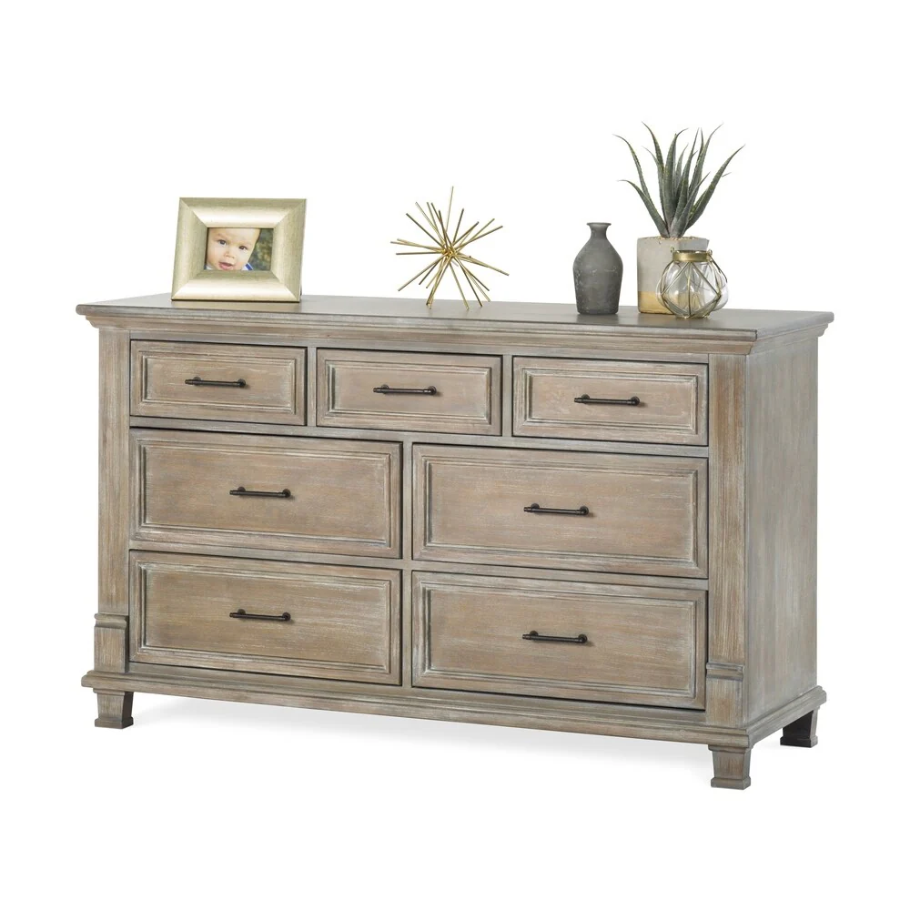 Child Craft Legacy Tressa Double Dresser with Soft Close Glides - Rustic Taupe