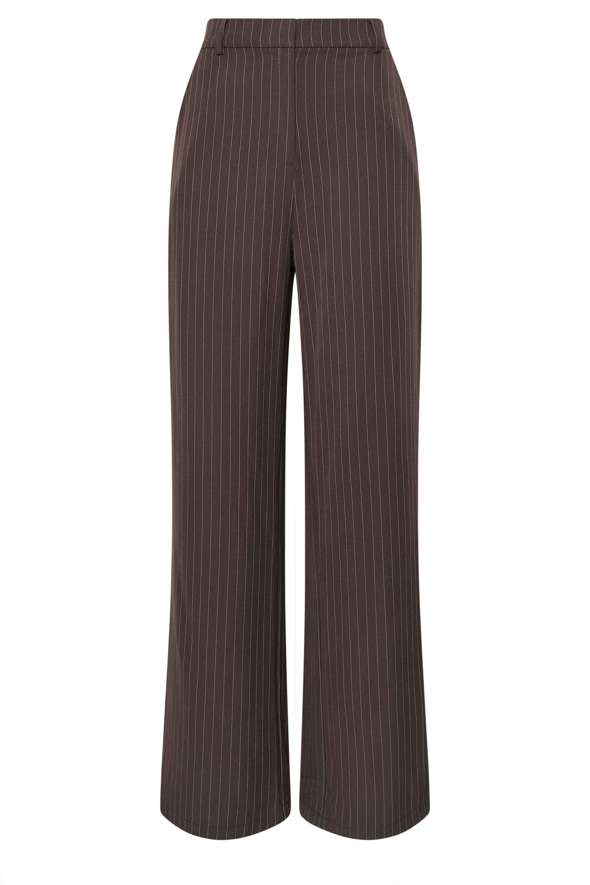 Long Tall Sally Tall Pinstripe Wide Leg Trousers
