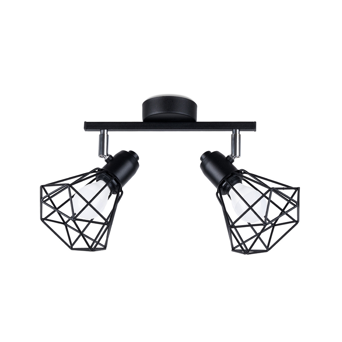 Lampa sufitowa SELARA czarna-chromowana 2xE14x40W IP20 Pure Lume