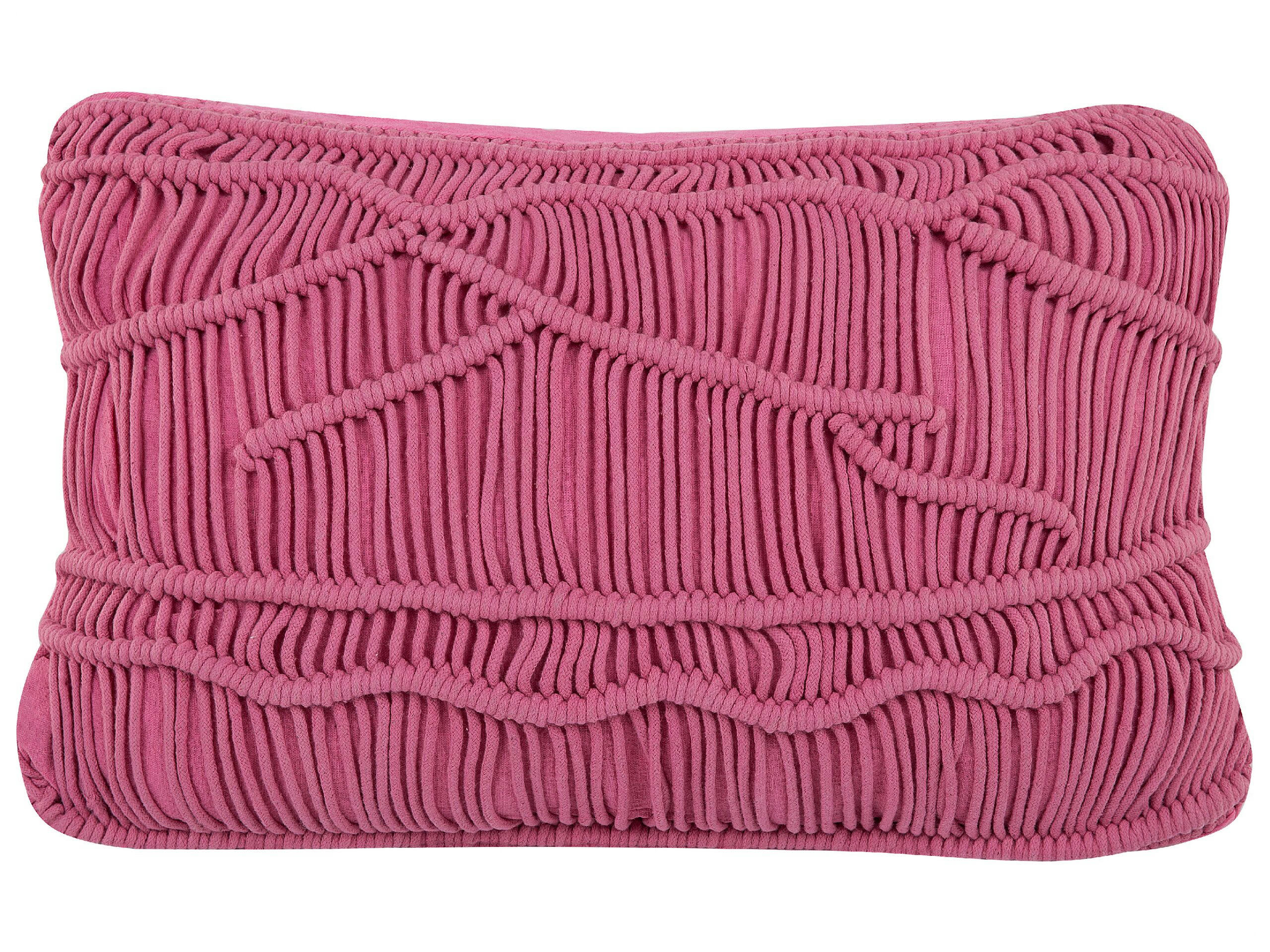 KIRIS - Coussin décoratif en tissu rose 30x10cm