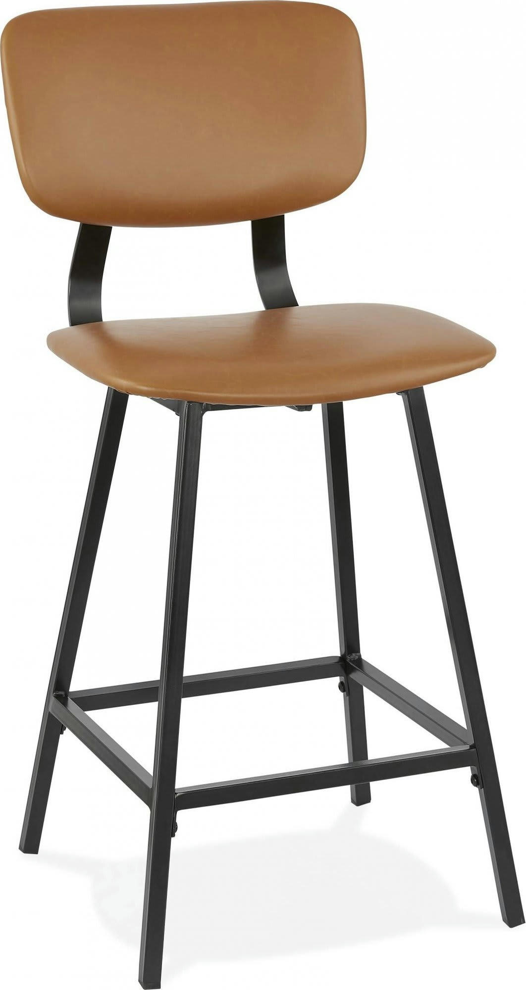 MIRANDA MINI - Tabouret de bar Simili Marron H. assise 65 cm rembourré