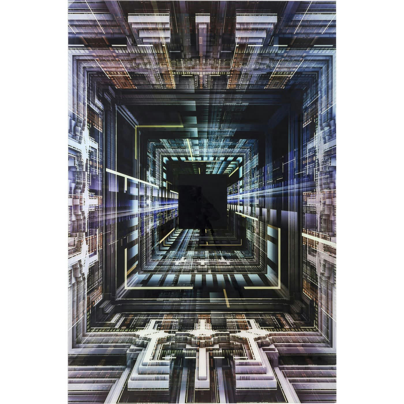 SCIENCE FICTION - Tableau futuriste en verre 120x180