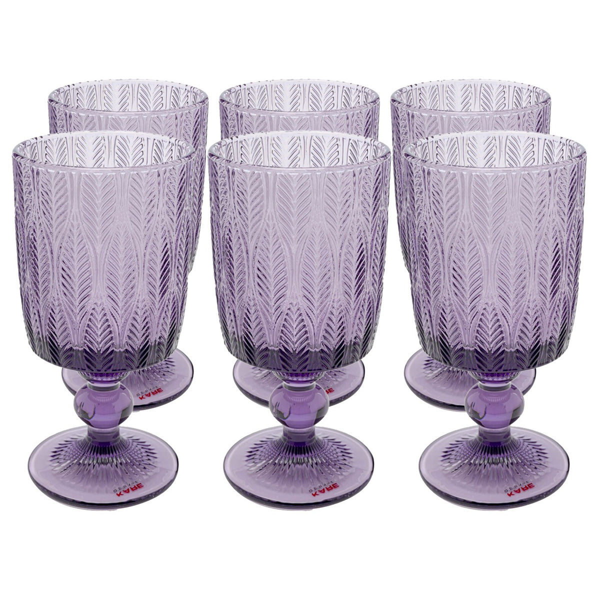 Kare Design Wijnglazen Fogli paars (6/set)