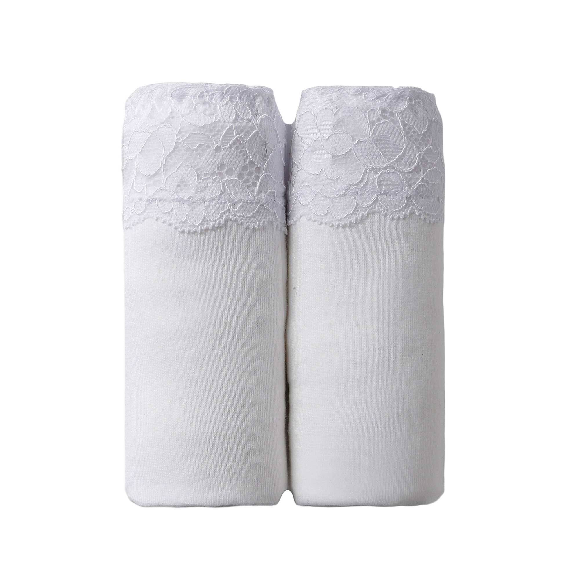 Culotte supermaxi coton stretch ceinture dentelle - lot de 2