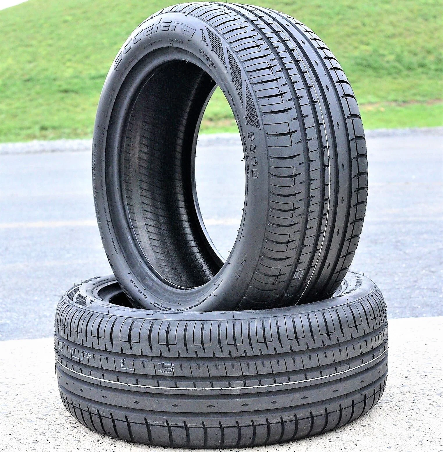 A pair of 2(2) 225/40R20 101W XL AS A/S performance tires