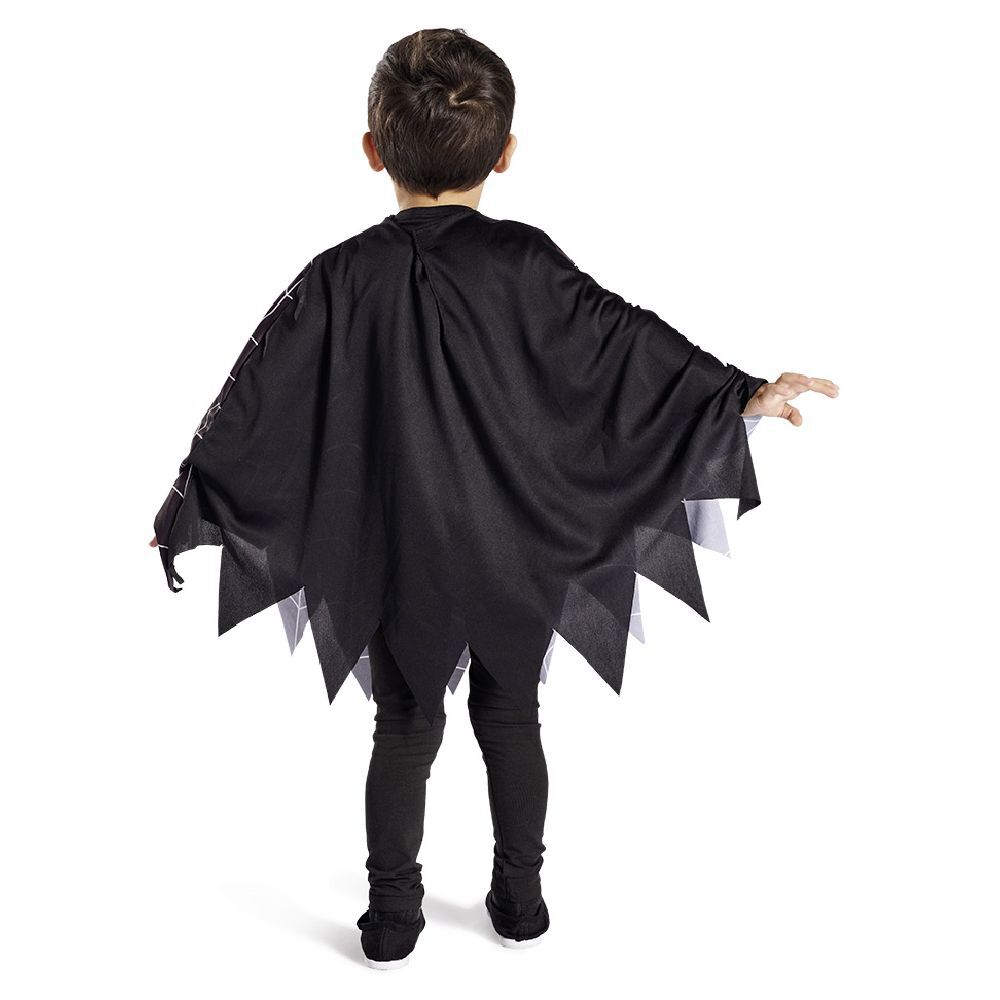 Déguisement enfant Halloween araignée poncho noir et blanc TU