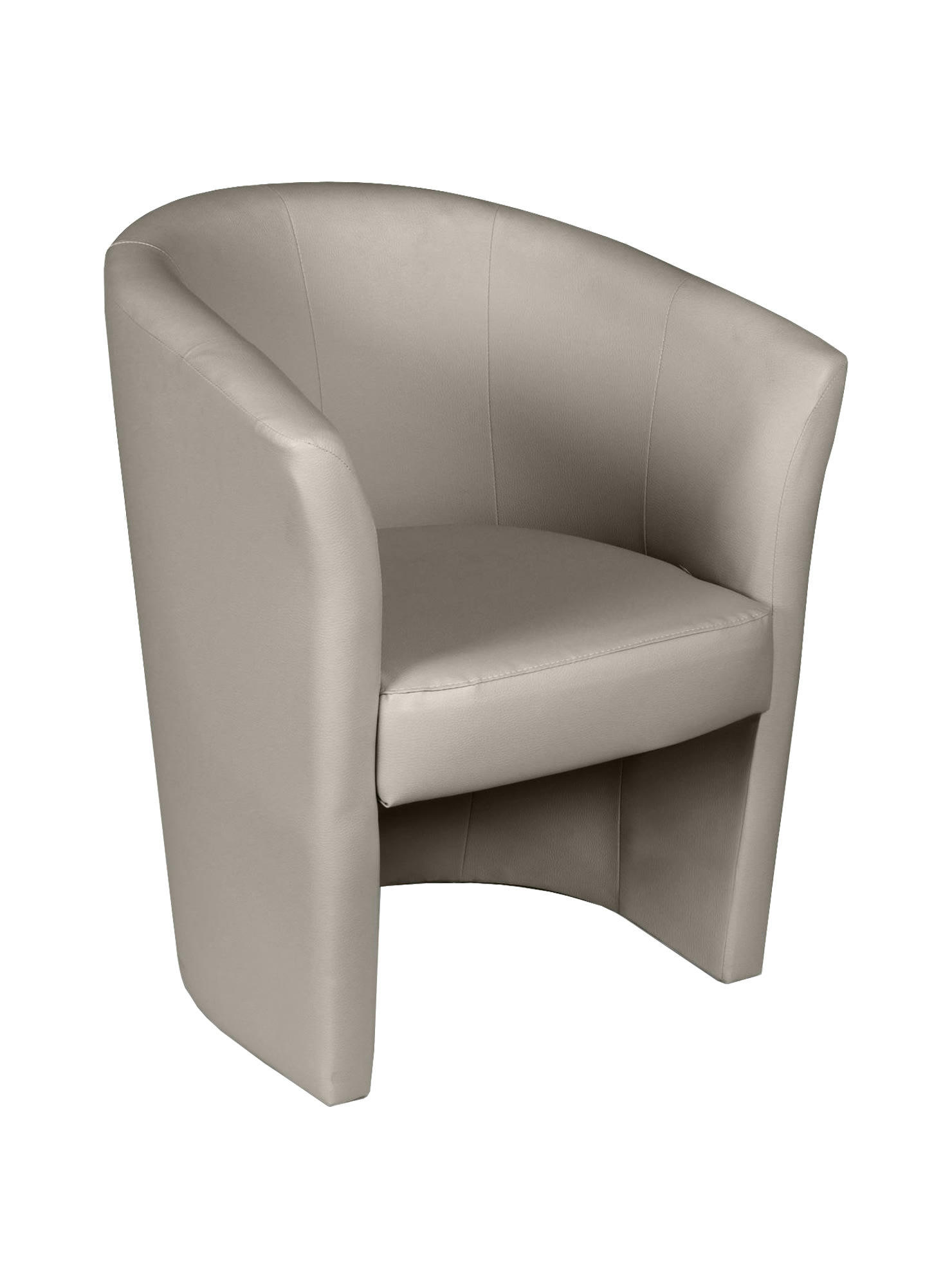- Fauteuil avec revêtement en éco-cuir gris
