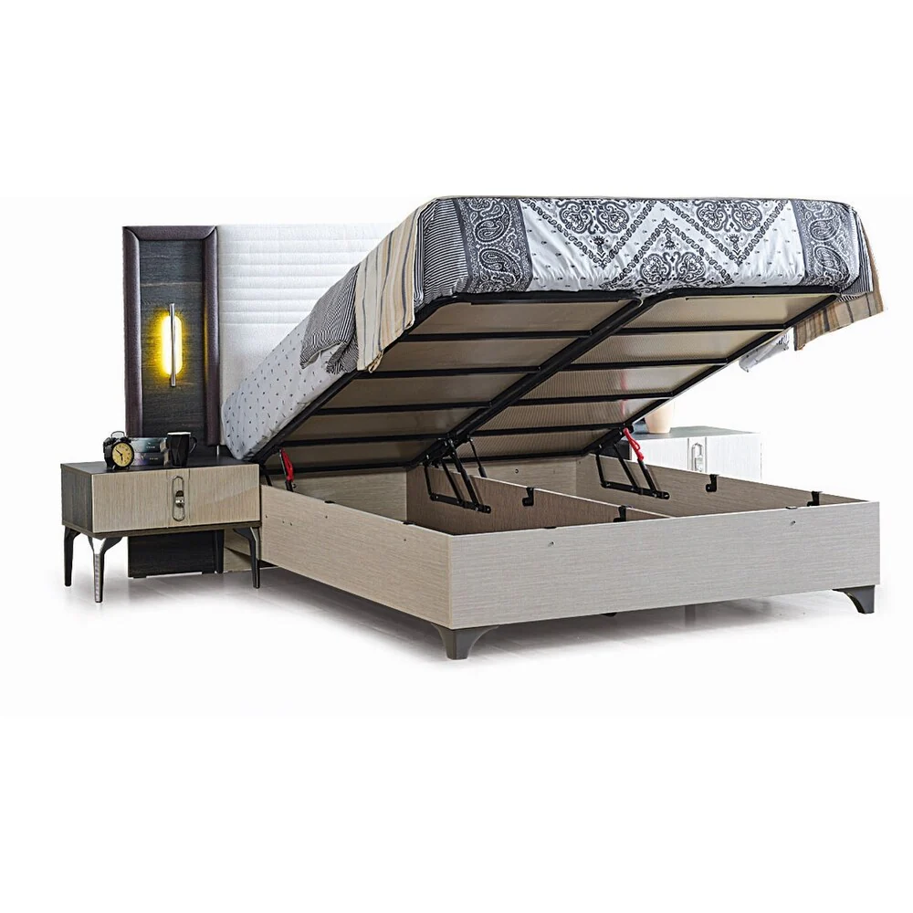 Nevaro Bed Frame, Headboard and 2 Nightstand