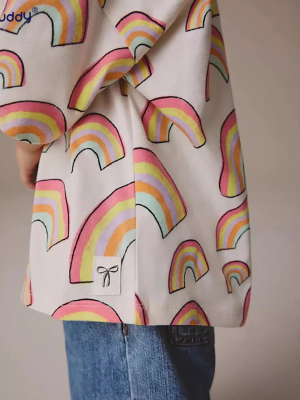 Children's Rainbow Print Crew Neck T-Shirt