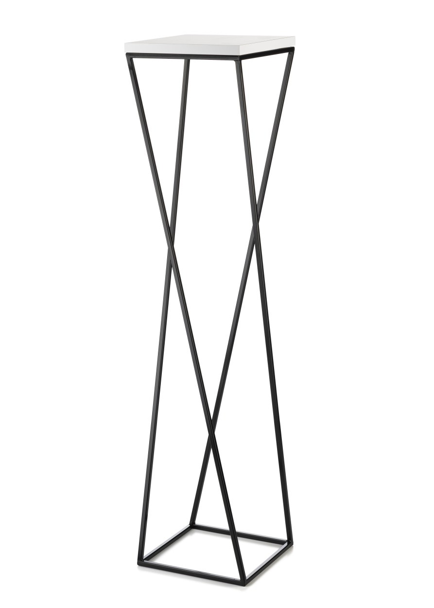Kwietnik stojak na kwiaty 100 cm LOFT czarno biały