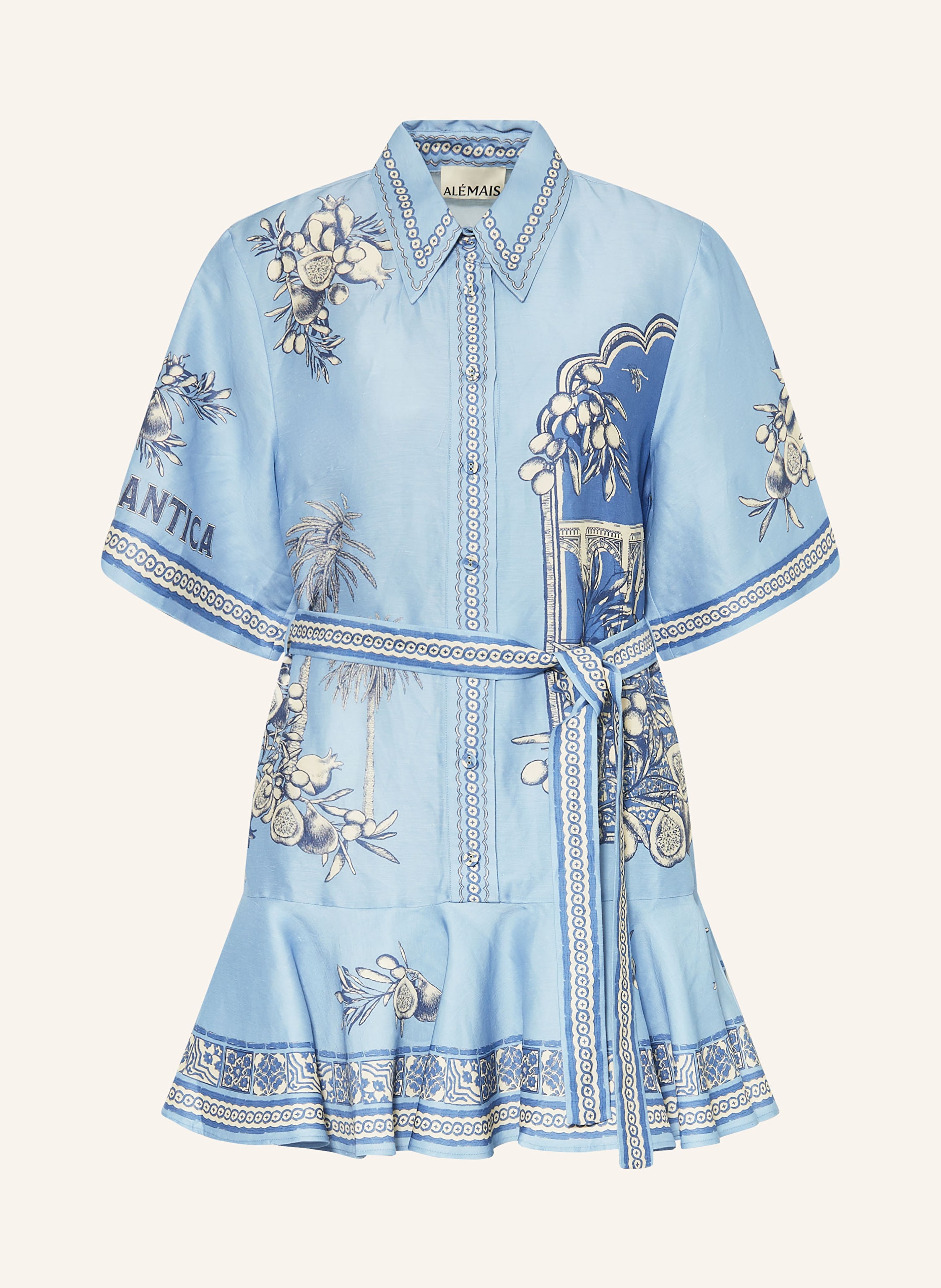 ALÉMAIS Hemdblusenkleid VILLA ROMANTICA mit Leinen