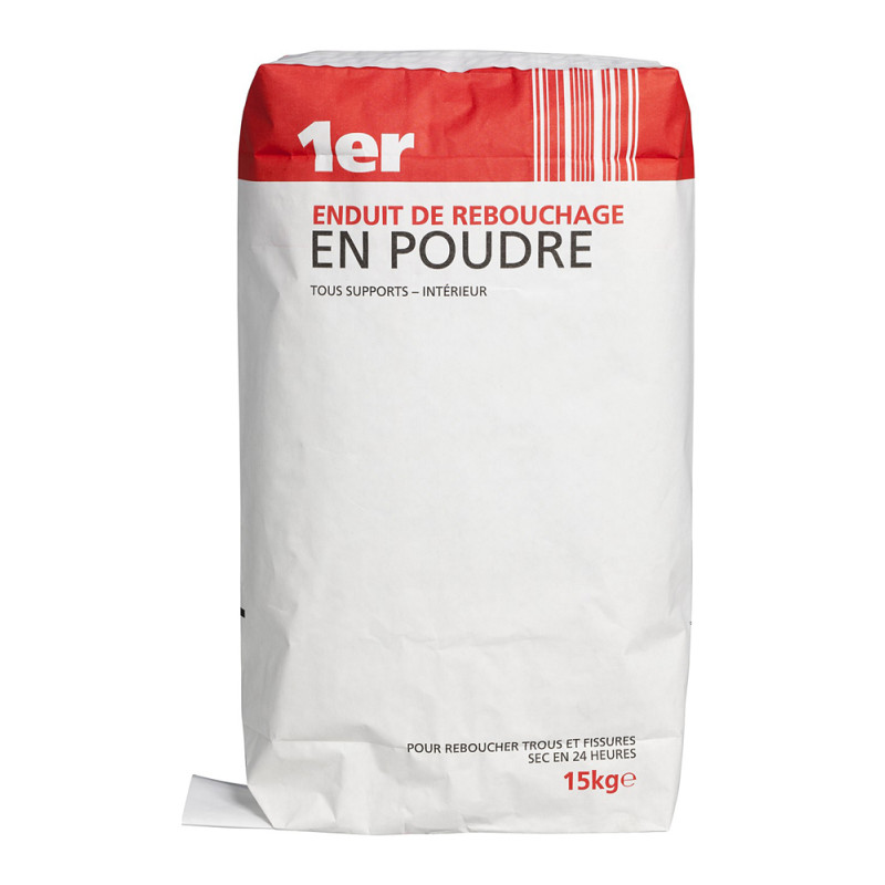 Enduit de rebouchage poudre 15 kg 1ER