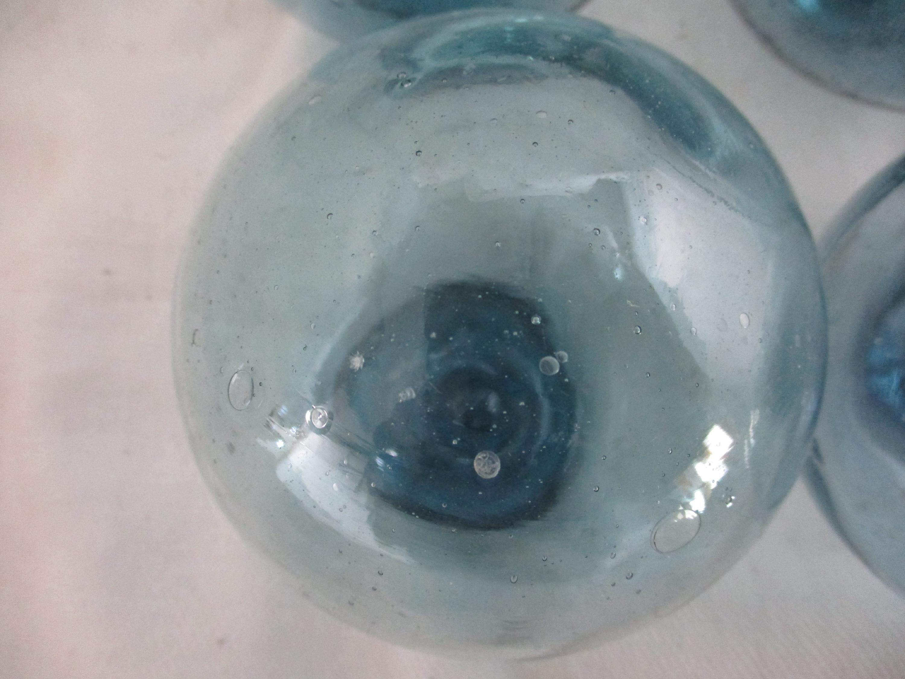 Six Blue Glass Floats Alaska Beach Combed