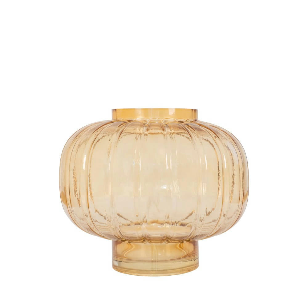 CASTILLO - Vase en verre H18cm ambre