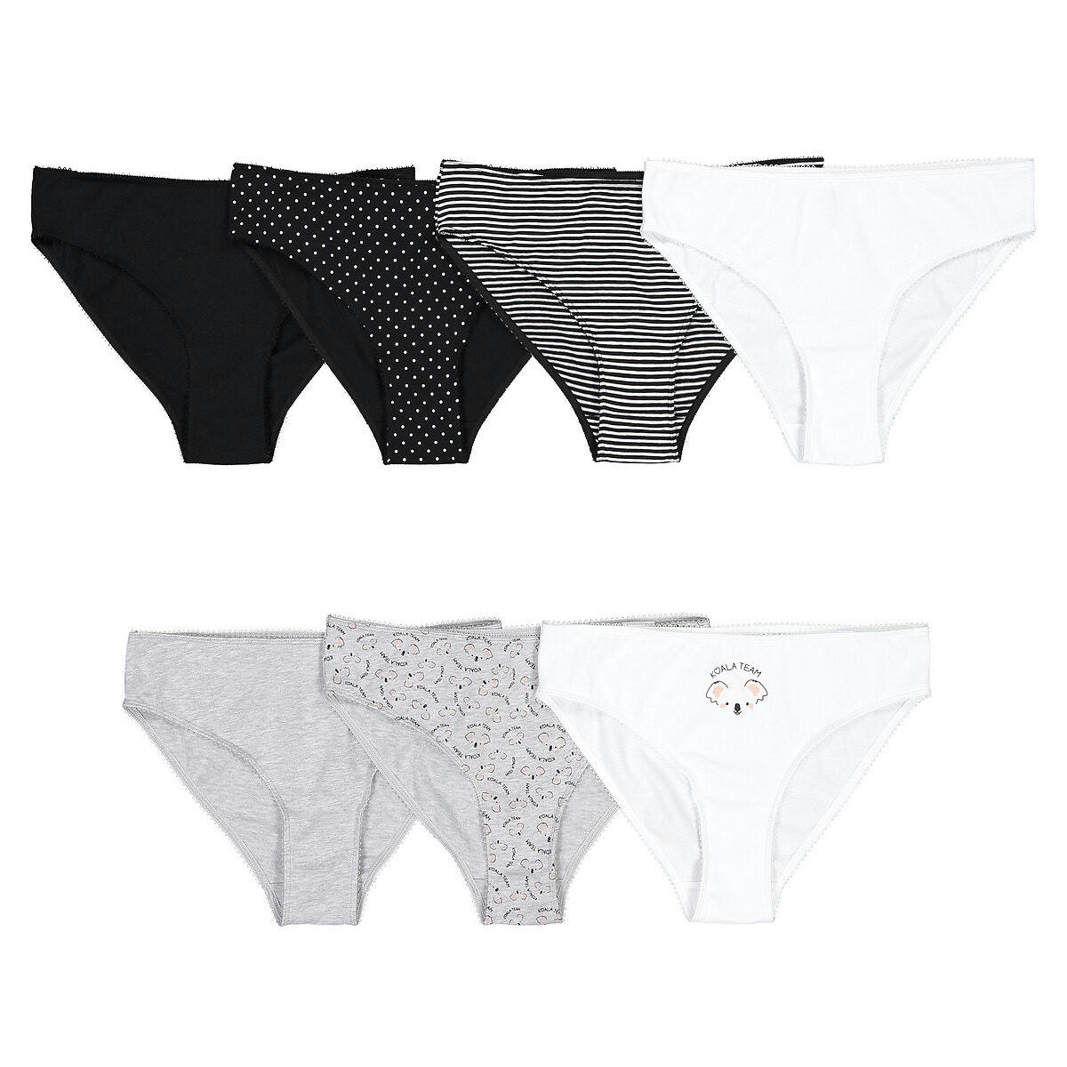 Lot de 7 culottes imprimé koala
