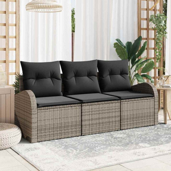 Zestaw Mebli Ogrodowych Wypoczynkowy Sofy Rattan Poduszki Na Patio