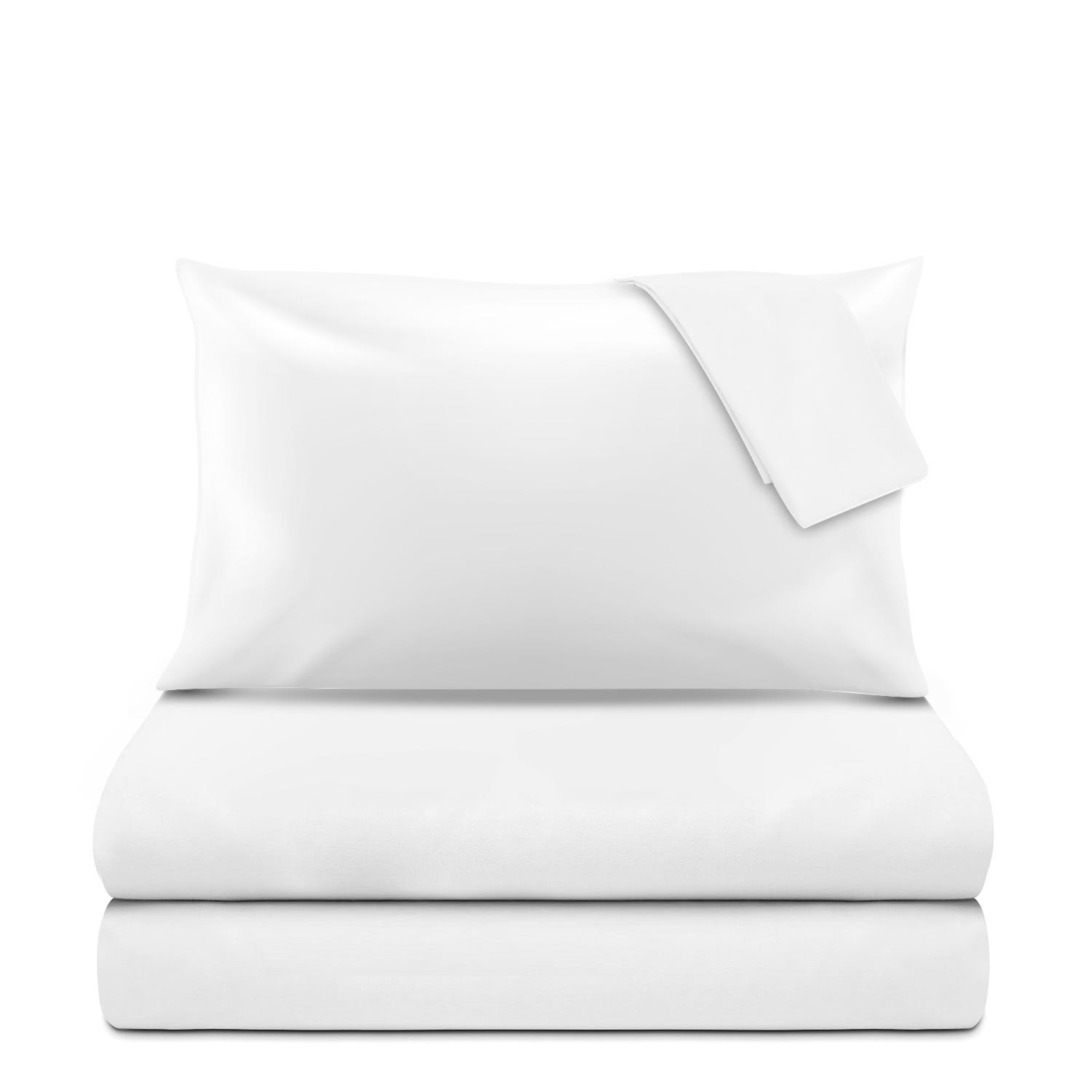 Completo letto matrimoniale cotone bianco Nicoletta