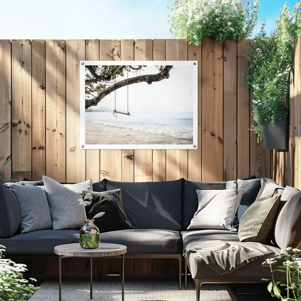 Tuinposter Strand - 60 x 80 - Blauw