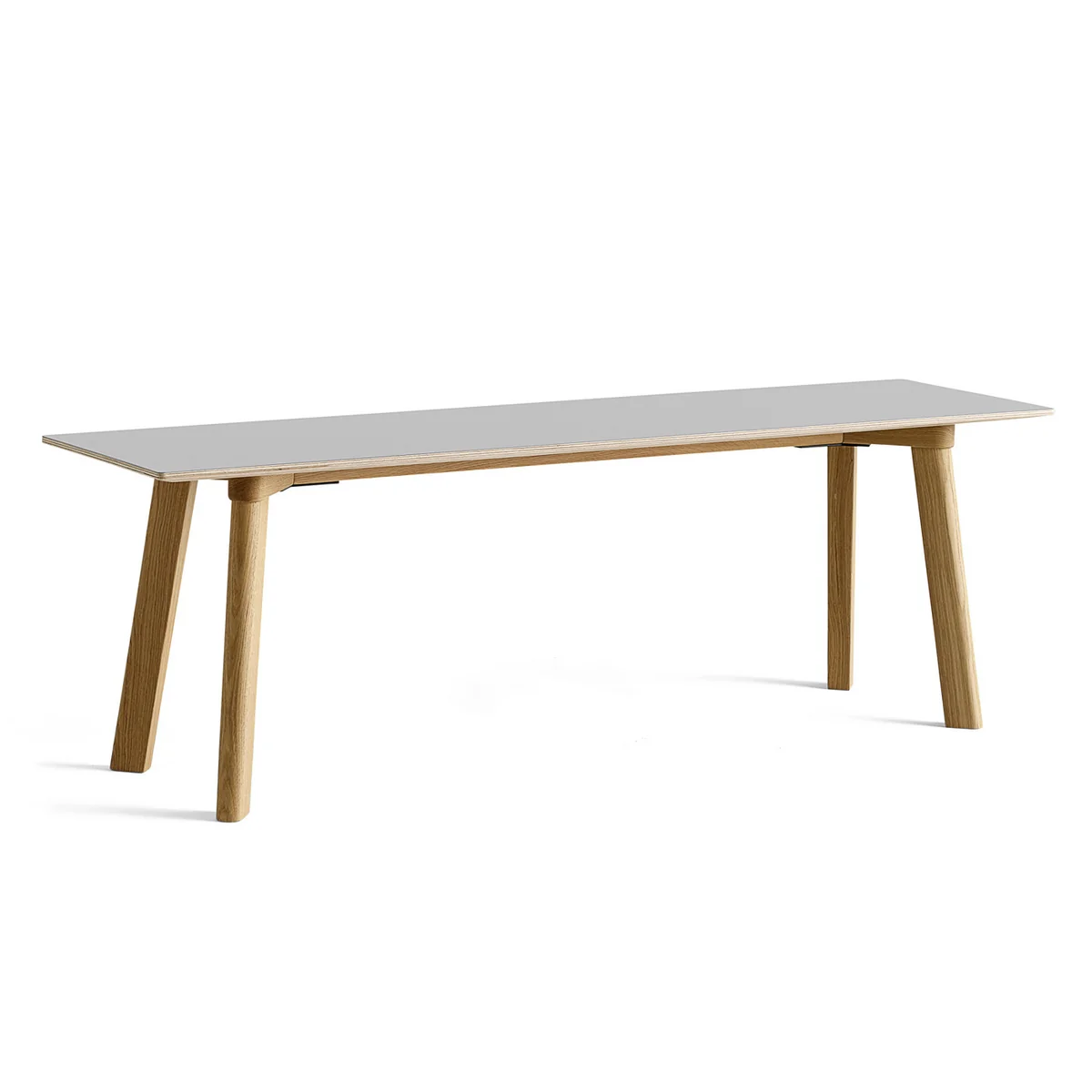 HAY - Copenhague CPH Deux 215 2.0 Bank 200 x 35 x 45 cm, Eiche lackiert / Laminat perlweiß