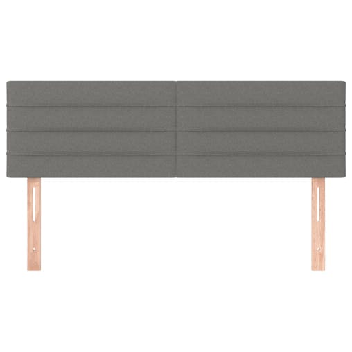 NNEVL Headboards 2 pcs Dark Grey 72x5x78/88 cm Fabric
