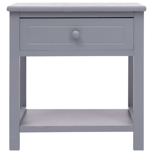 NNEVL Nightstands 2 pcs Grey 40x29x42 cm Paulownia Wood