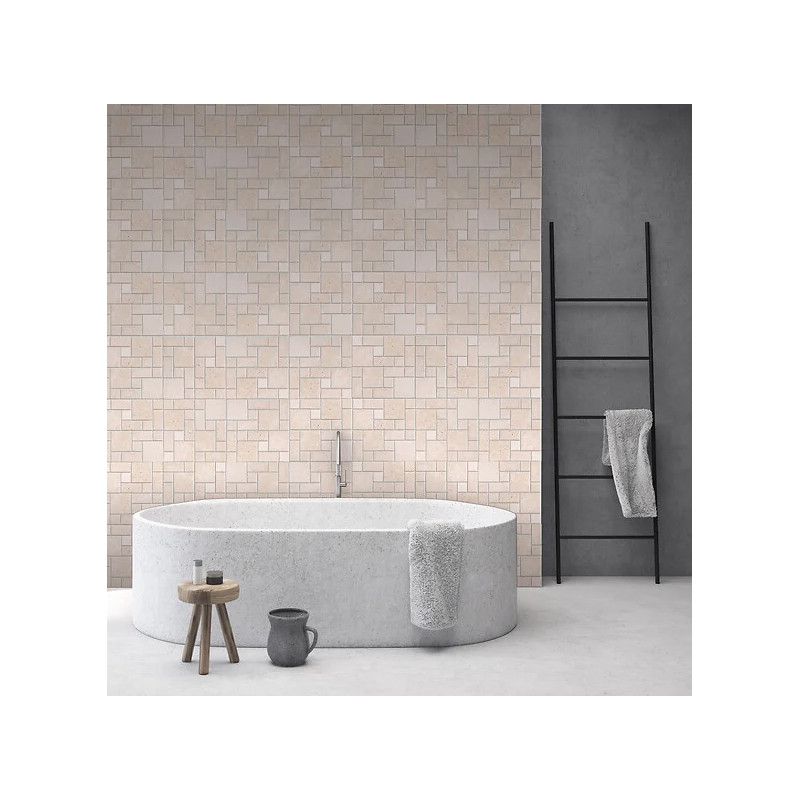 Carrelage mosaïque Saule beige vieilli 30,5 x 30,5 cm