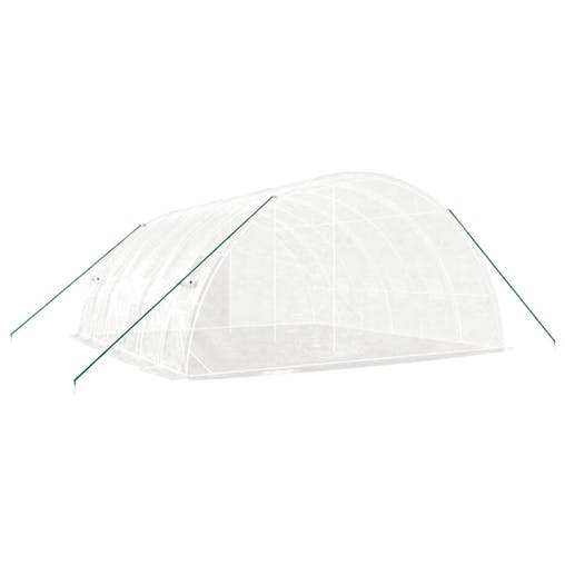 NNEVL Greenhouse with Steel Frame White 36 m&sup2; 6x6x2.85 m