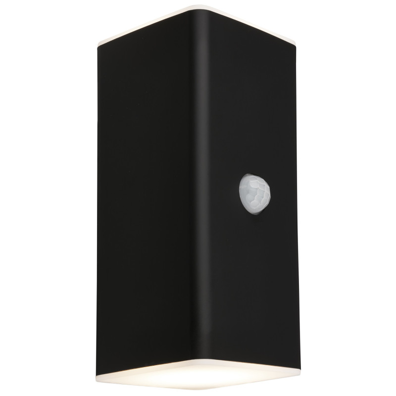 Applique éxtérieure LED Kuni noire sur batterie avec détecteur de mouvement 2 x 6 W BRILONER