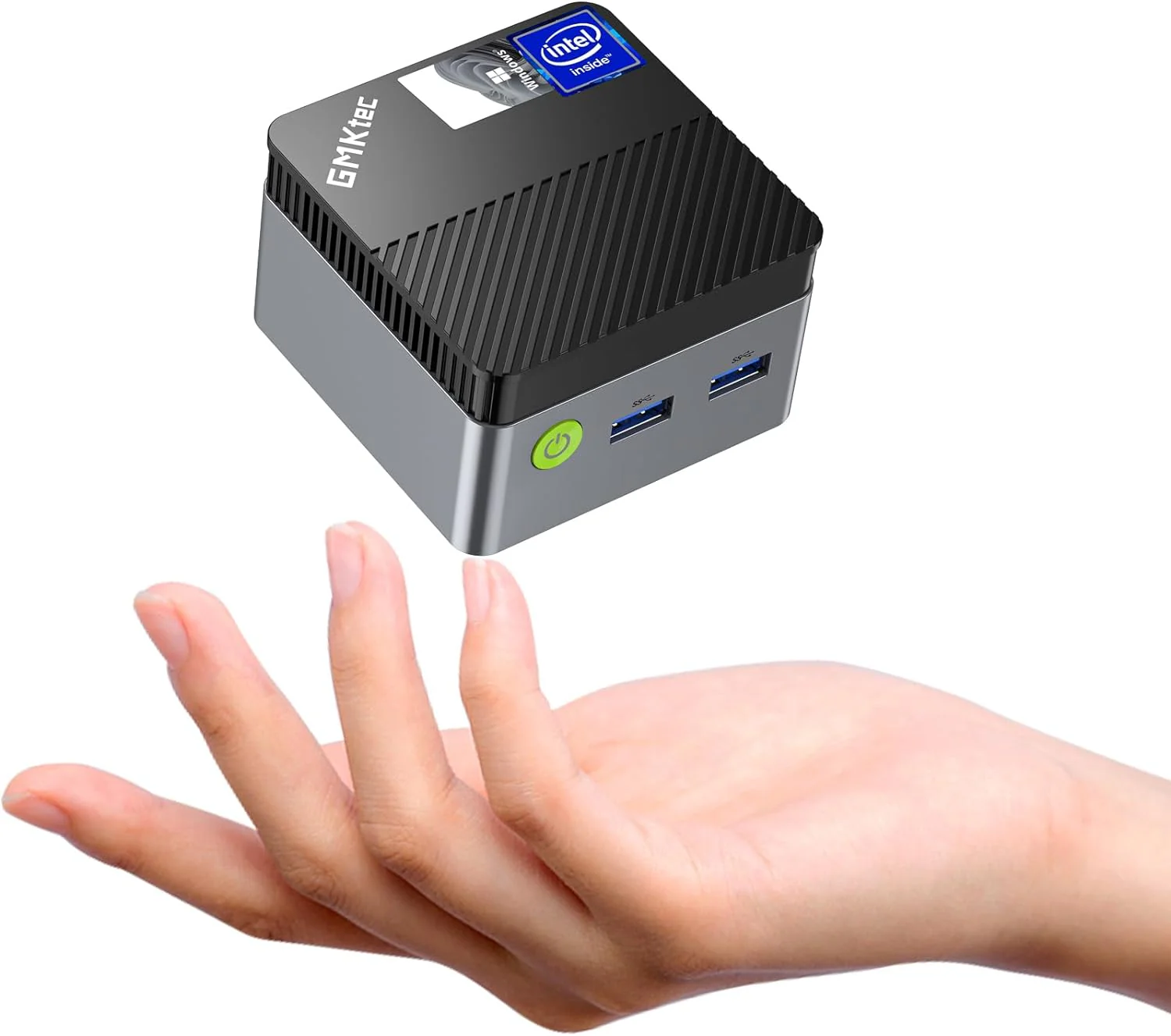 Mini PC Windows 11 Pro Intel N5105, 8GB RAM 128GB Hard Drive Desktop Mini Computer, Micro Computer with Dual HDMI 4K, Dual DDR4, Dual WiFi, RJ45 Ethernet, BT4.2  Cooling Fans(12GB DDR5+256GB N97)