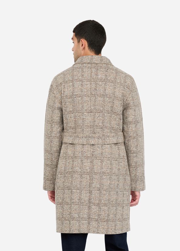 Cappotto check in lana