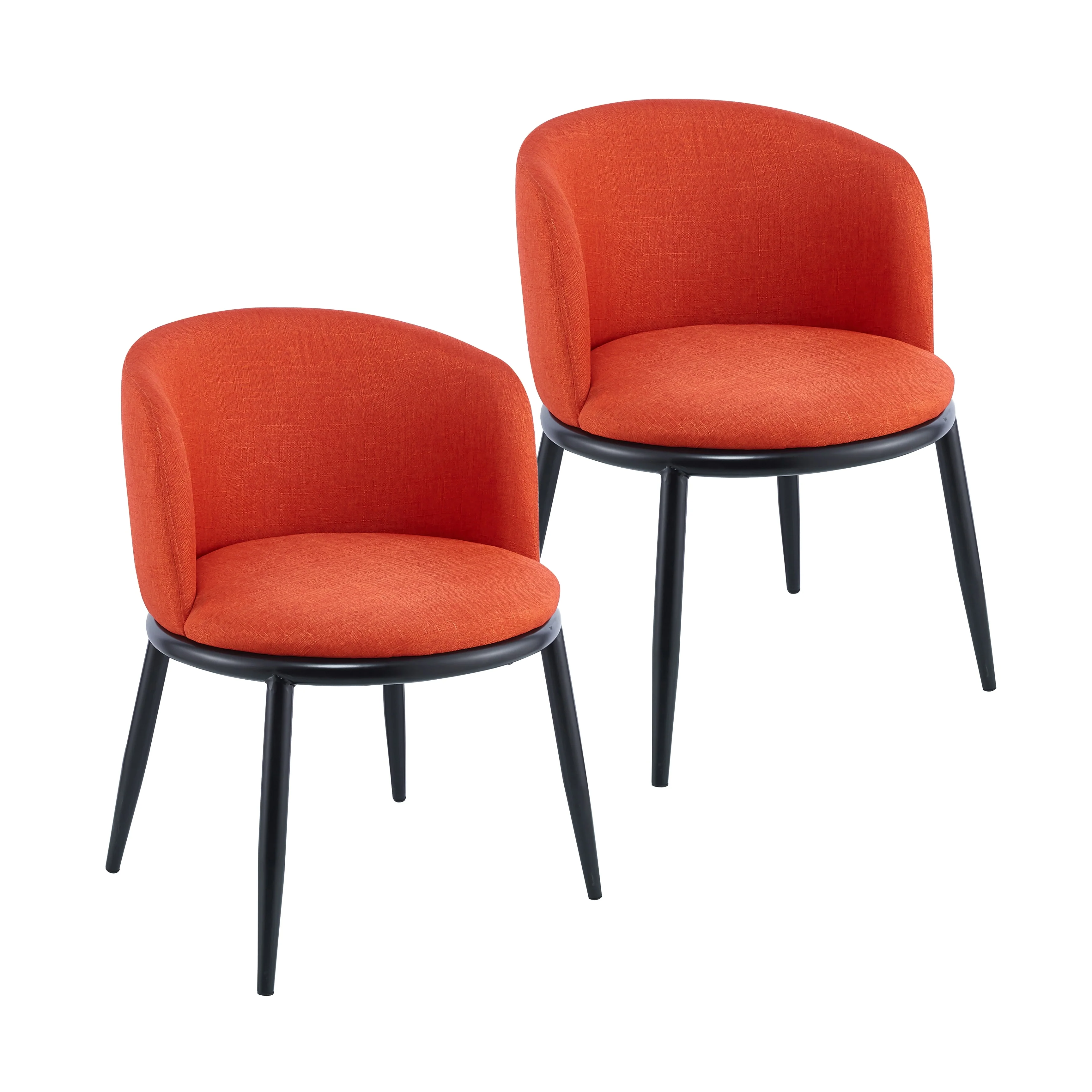 Porthos Home Danyl Fabric Dining Chairs with Iron Legs, Set of 2