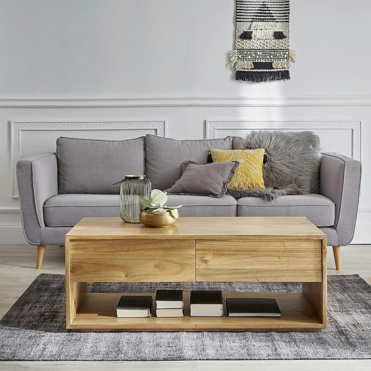 TILO - Table basse en mindi massif