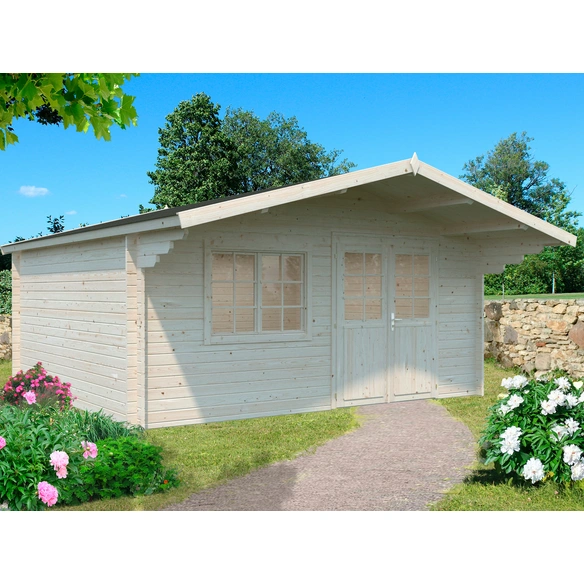 Blockbohlenhaus »Britta«, Holz, BxHxT: 516 x 270 x 579 cm (Außenmaße inkl. Dachüberstand)