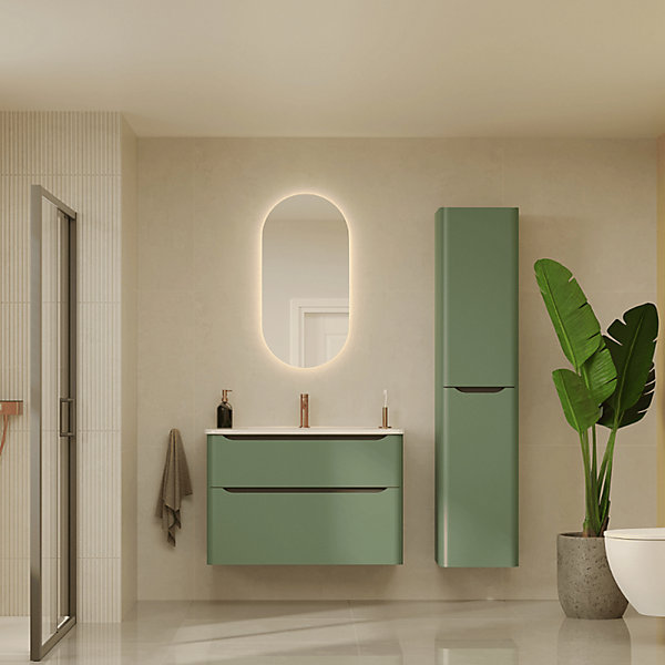 Meuble vasque supendu VitrA Sento Round 120cm Vert mat