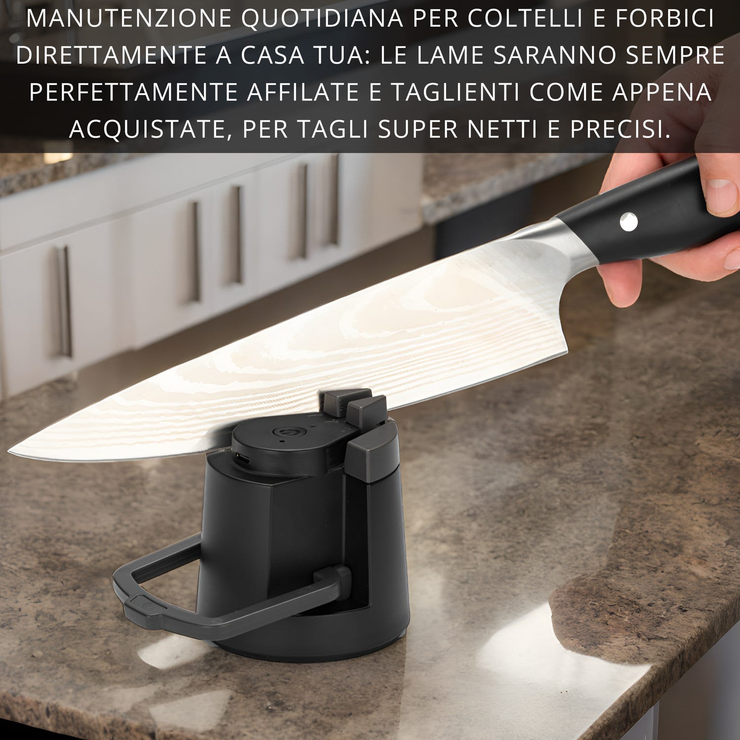 Affilacoltelli ricaricabile per coltelli e forbici
