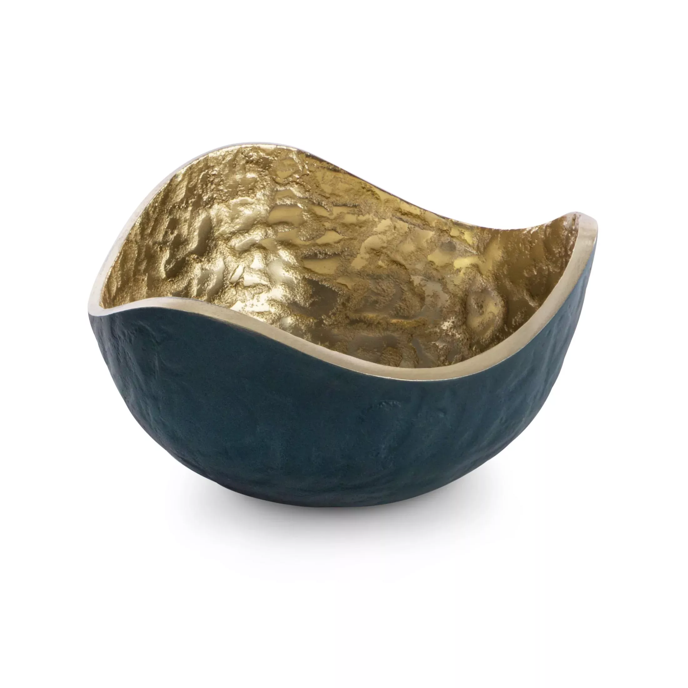 Misa metalowagranatowo-złotao falujących brzegach średnica 17x9 cm PEDRO